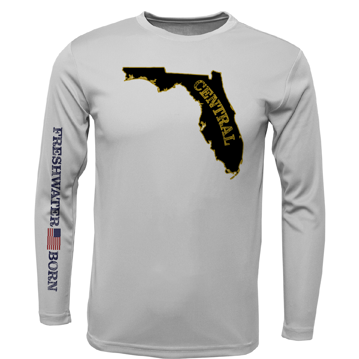 UCF Black and Gold Freshwater Born Boy's Long Sleeve UPF 50+ Dry-Fit Shirt