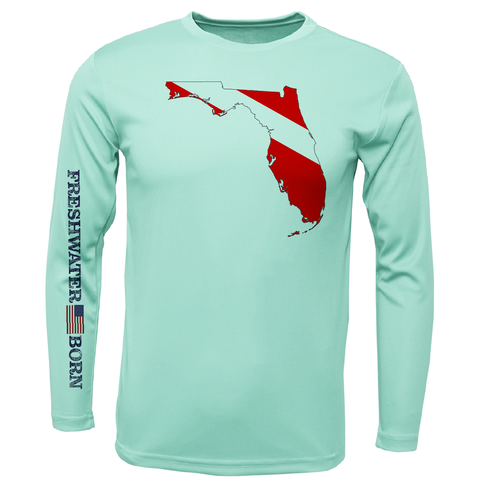 Florida Diver Freshwater Born Girl's Long Sleeve UPF 50+ Dry-Fit Shirt