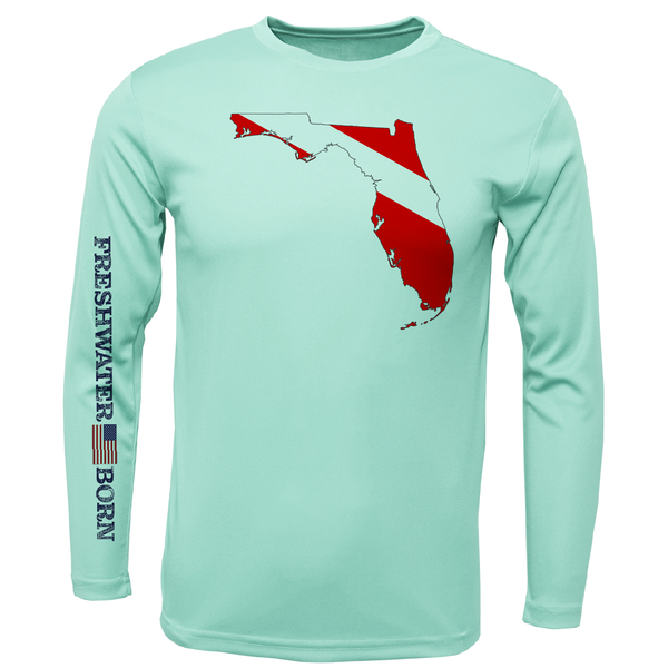 Florida Diver Freshwater Born Boy's Long Sleeve UPF 50+ Dry-Fit Shirt