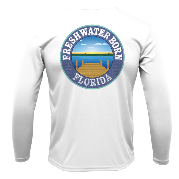 State of Florida USA Freshwater Born - Camisa de manga larga para niño UPF 50+ Dry-Fit