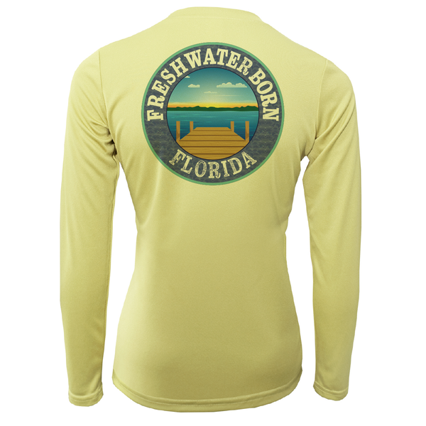 Florida Freshwater Born SUP Flag Women's Long Sleeve UPF 50+ Dry-Fit Shirt