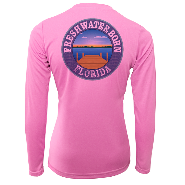 Camisa de manga larga para mujer con protección seca UPF 50+ del estado de Florida Freshwater Born