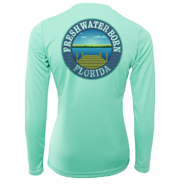Florida Freshwater Born SUP Flag Women's Long Sleeve UPF 50+ Dry-Fit Shirt