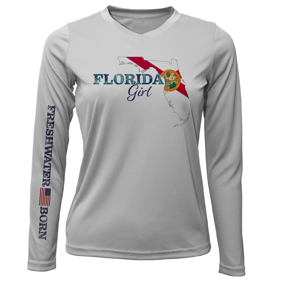 Florida Girl Freshwater Born Camisa de manga larga para mujer UPF 50+ Dry-Fit