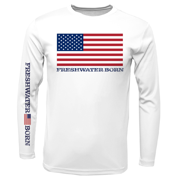 Florida USA Freshwater Born Men's Long Sleeve UPF 50+ Dry-Fit Shirt