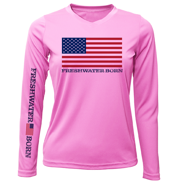 Florida USA Freshwater Born Women's Long Sleeve UPF 50+ Dry-Fit Shirt
