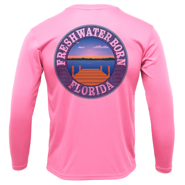 Florida Freshwater Born Linear Logo Girl's Long Sleeve UPF 50+ Dry-Fit Shirt