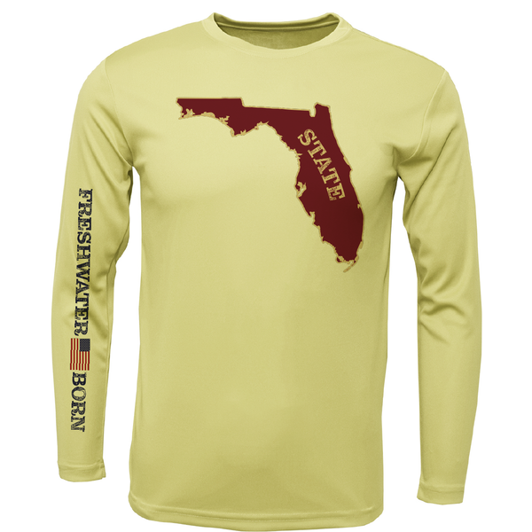 FSU Garnet and Gold Freshwater Born Girl's Long Sleeve UPF 50+ Dry-Fit Shirt