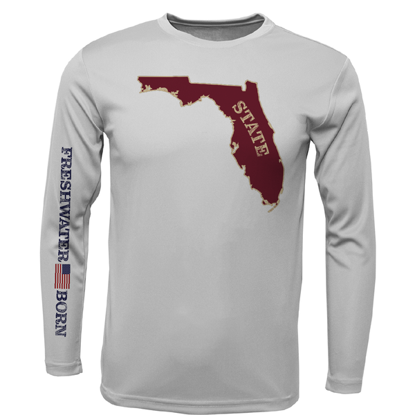 Garnet and Gold Freshwater Born Long Sleeve UPF 50+ Dry-Fit Shirt
