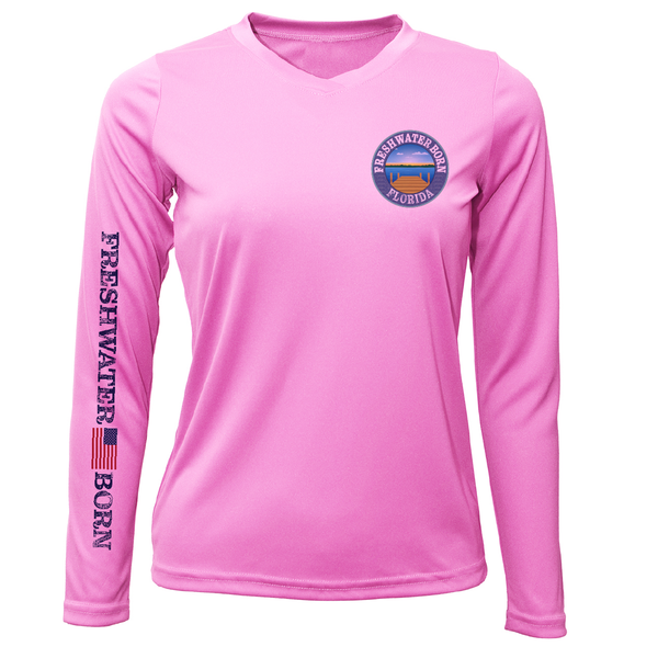 Florida Freshwater Born "All For Rum and Rum For All" Women's Long Sleeve UPF 50+ Dry-Fit Shirt