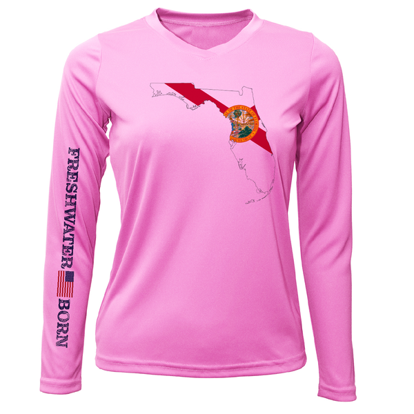 State of Florida Freshwater Born Women's Long Sleeve UPF 50+ Dry-Fit Shirt