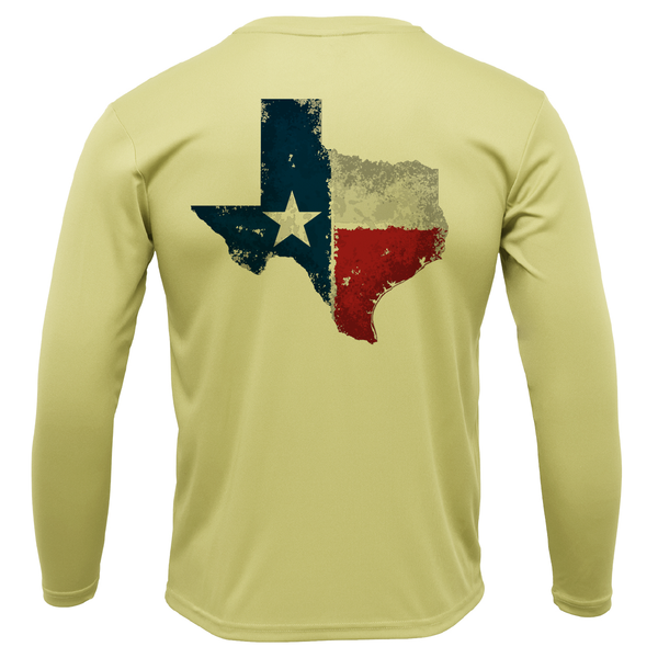 Camisa de manga larga con ajuste seco UPF 50+ del estado de Texas Freshwater Born