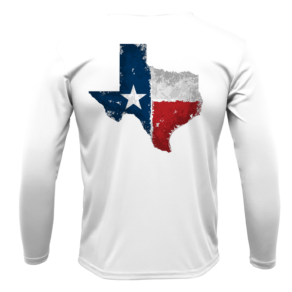 Lake Travis Freshwater Born State of Texas Men's Long Sleeve UPF 50+ Dry-Fit Shirt