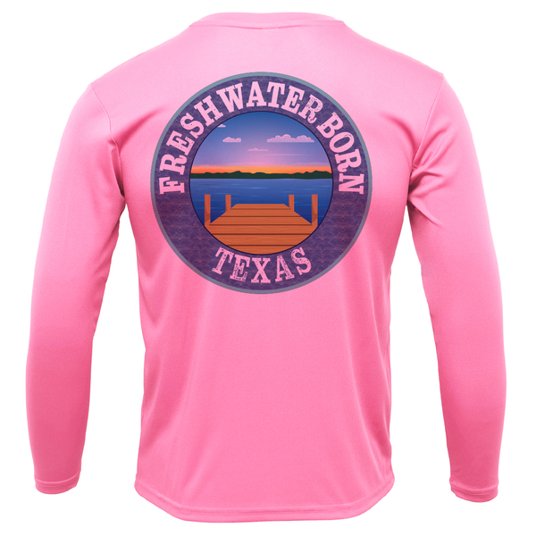 Texas Freshwater Born Linear Logo Girl's Long Sleeve UPF 50+ Dry-Fit Shirt