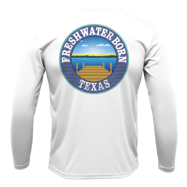 Texas Flag Freshwater Born Boy's Long Sleeve UPF 50+ Dry-Fit Shirt