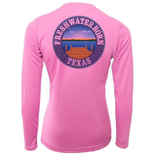 Texas Freshwater Born Linear Logo Women's Long Sleeve UPF 50+ Dry-Fit Shirt