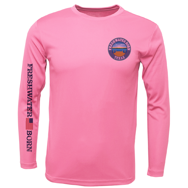 Texas Freshwater Born "All For Rum and Rum For All" Girl's Long Sleeve UPF 50+ Dry-Fit Shirt