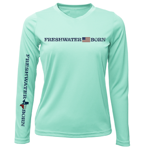 Texas Freshwater Born Linear Logo Women's Long Sleeve UPF 50+ Dry-Fit Shirt