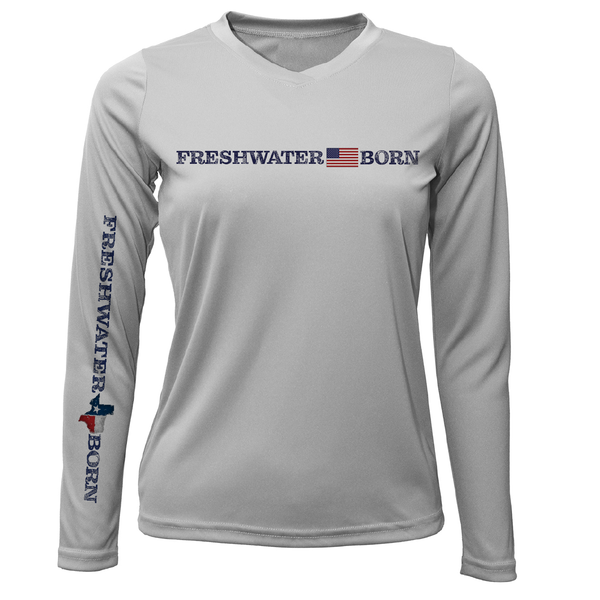 Texas Freshwater Born Linear Logo Women's Long Sleeve UPF 50+ Dry-Fit Shirt