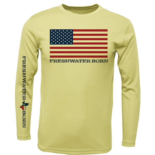 Texas USA Freshwater Born Boy's Long Sleeve UPF 50+ Dry-Fit Shirt