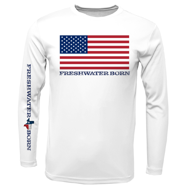 Texas USA Freshwater Born Men's Long Sleeve UPF 50+ Dry-Fit Shirt