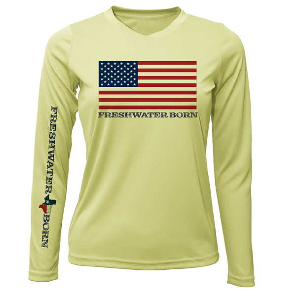 Texas USA Freshwater Born Women's Long Sleeve UPF 50+ Dry-Fit Shirt