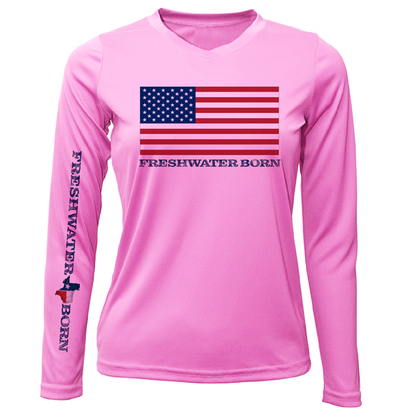 Texas USA Freshwater Born Women's Long Sleeve UPF 50+ Dry-Fit Shirt