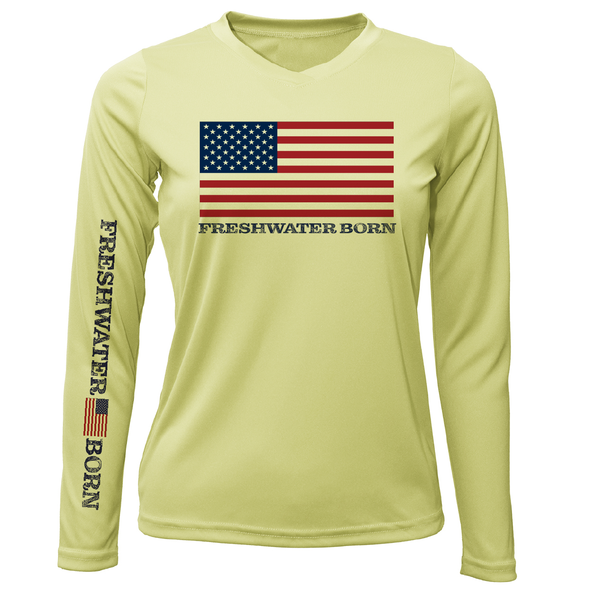 Michigan USA Freshwater Born Women's Long Sleeve UPF 50+ Dry-Fit Shirt