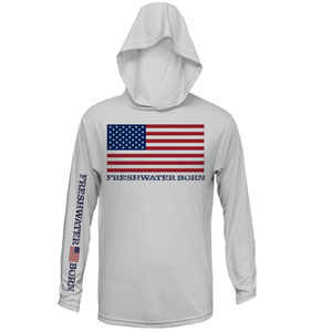 Michigan USA Freshwater Born Men's Long Sleeve UPF 50+ Dry-Fit Hoodie