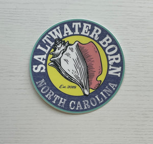 Saltwater Born North Carolina Sticker