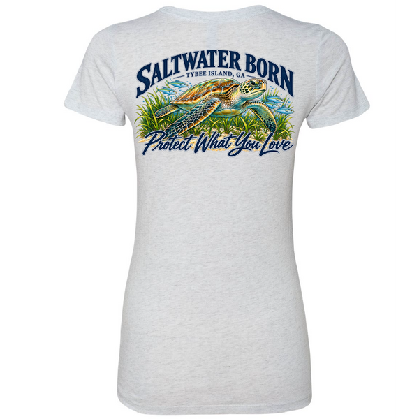 Tybee Island, GA Protect What You Love Women's Triblend Tee