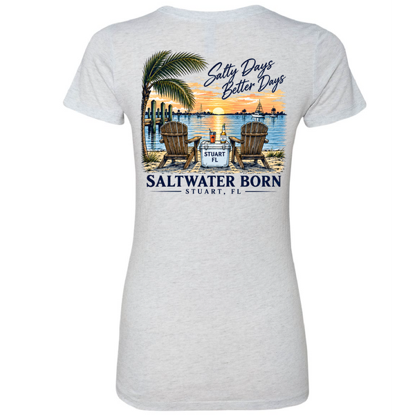 Stuart, FL Salty Days Better Days Women's Triblend Tee