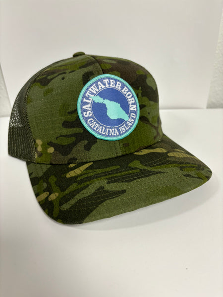 Catalina Island, CA Structured Mesh Trucker Hat