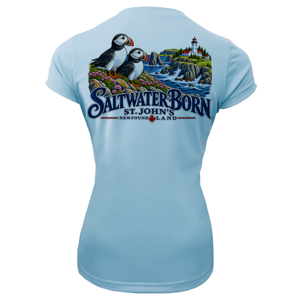 St. John's, Newfoundland Puffins Women's Short Sleeve UPF 50+ Dry-Fit Shirt
