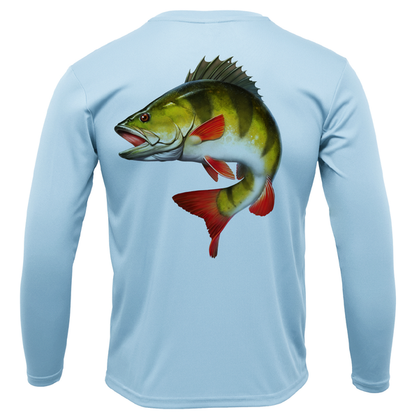 Michigan Freshwater Born Perch Men's Long Sleeve UPF 50+ Dry-Fit Shirt