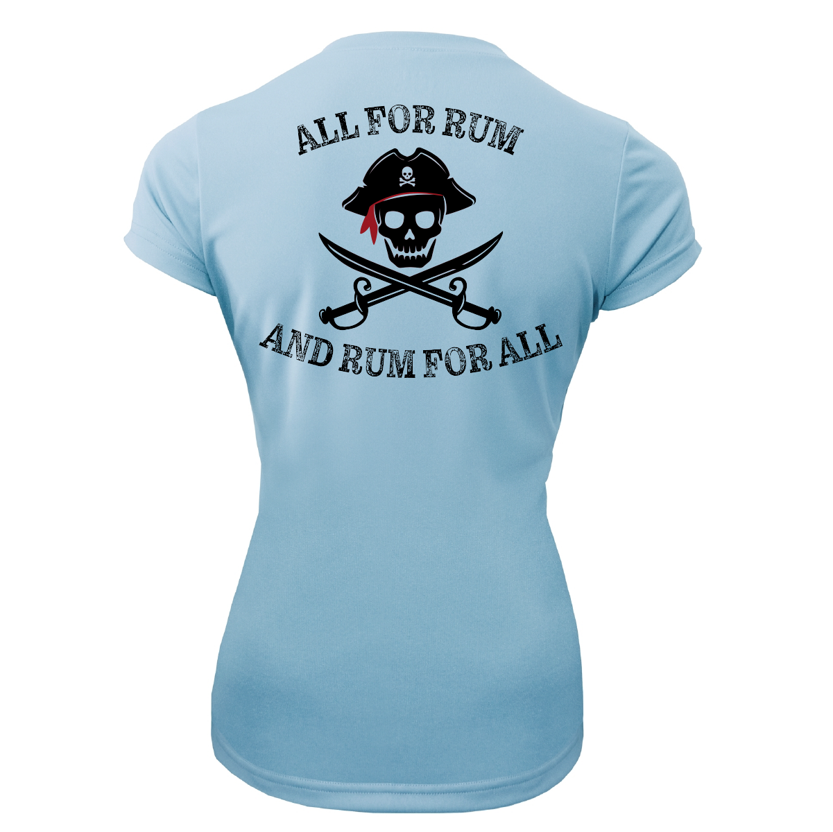 DFW, TX Freshwater Born "All For Rum and Rum For All" Women's Short Sleeve UPF 50+ Dry-Fit Shirt