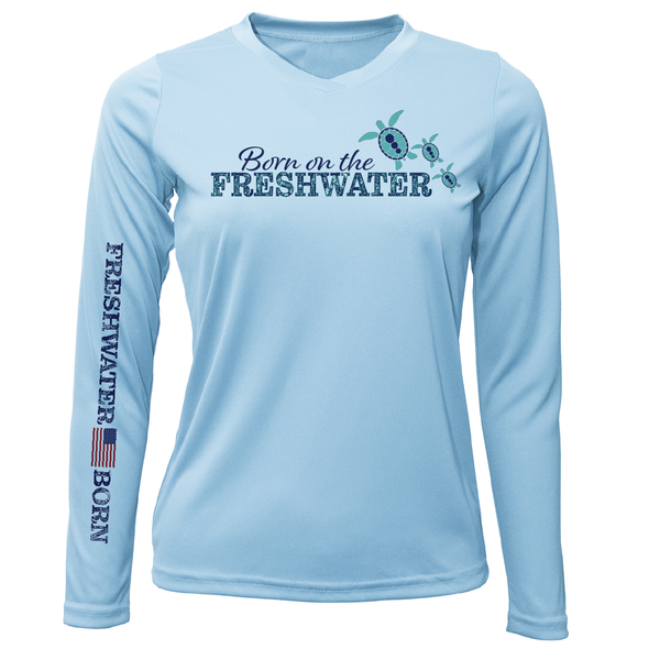 Texas "Born on the Freshwater" Women's Long Sleeve UPF 50+ Dry-Fit Shirt