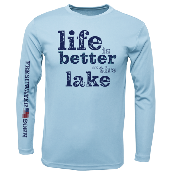 Michigan "Life is Better at the Lake" Boy's Long Sleeve UPF 50+ Dry-Fit Shirt