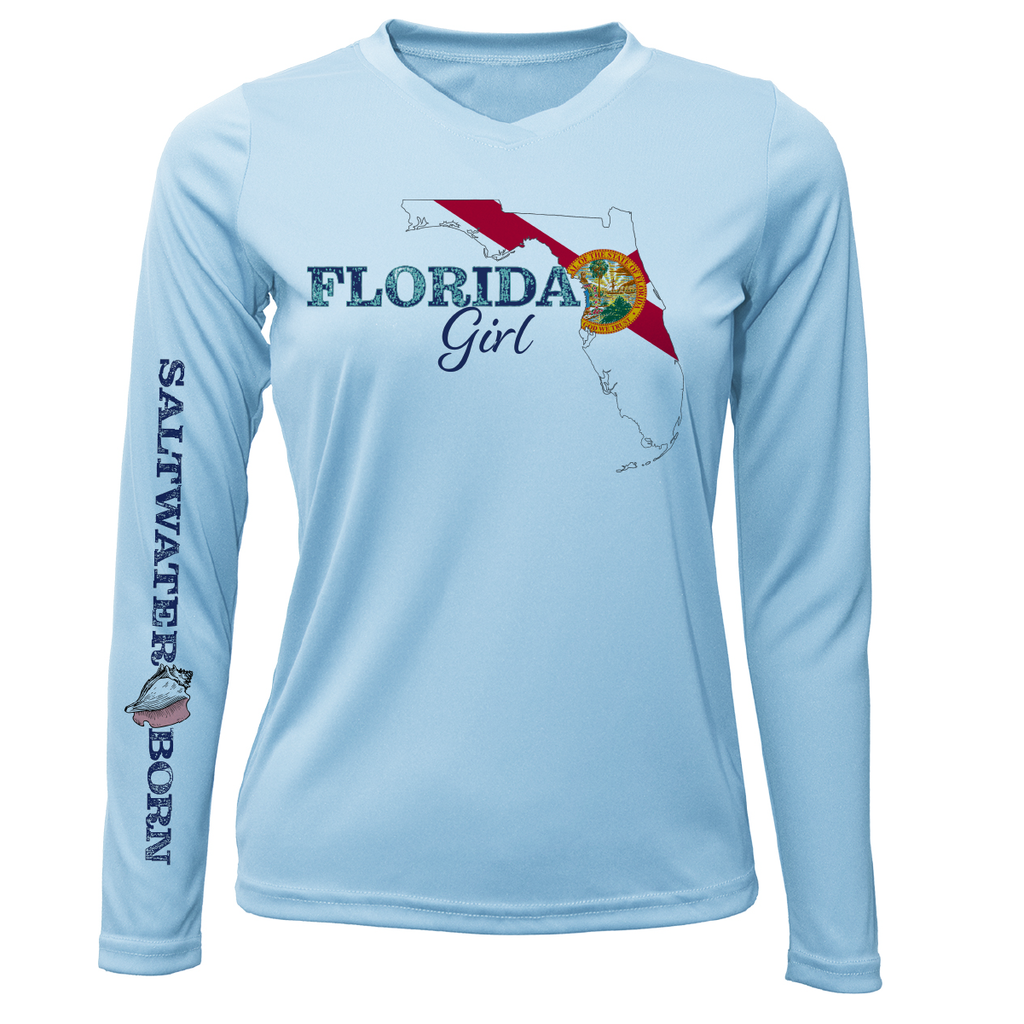 St. Petersburg, Florida Girl Women's Long Sleeve UPF 50+ Dry-Fit Shirt –  Saltwater Born