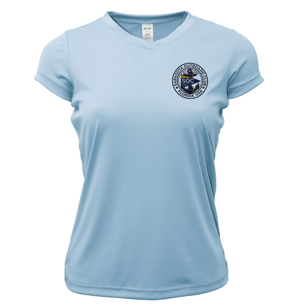 Sarasota Outboard Club Classic Women's Short Sleeve UPF 50+ Dry-Fit Shirt