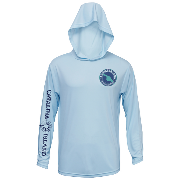 Avalon, CA Saltwater Adventure Men's Long Sleeve UPF 50+ Dry-Fit Hoodie