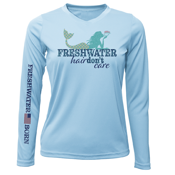 Texas "Freshwater Hair Don't Care" Women's Long Sleeve UPF 50+ Dry-Fit Shirt