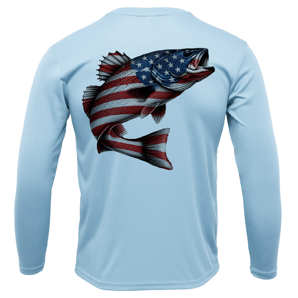 Chesapeake Bay USA Rockfish Men's Long Sleeve UPF 50+ Dry-Fit Shirt
