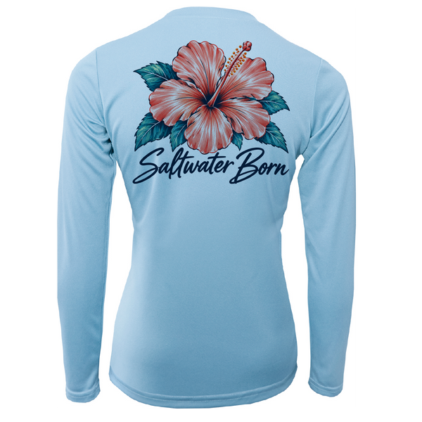 Saltwater Born Island Bloom Women's Long Sleeve UPF 50+ Dry-Fit Shirt