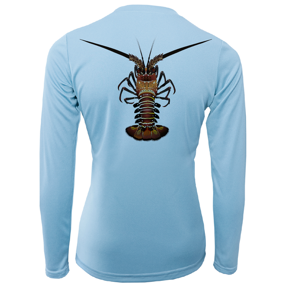 Florida Keys Realistic Lobster Women's Long Sleeve UPF 50+ Dry-Fit Shirt