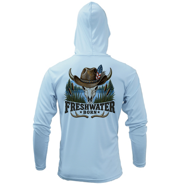 Freshwater Born- Hooked on America Boy's Long Sleeve UPF 50+ Dry-Fit Hoodie