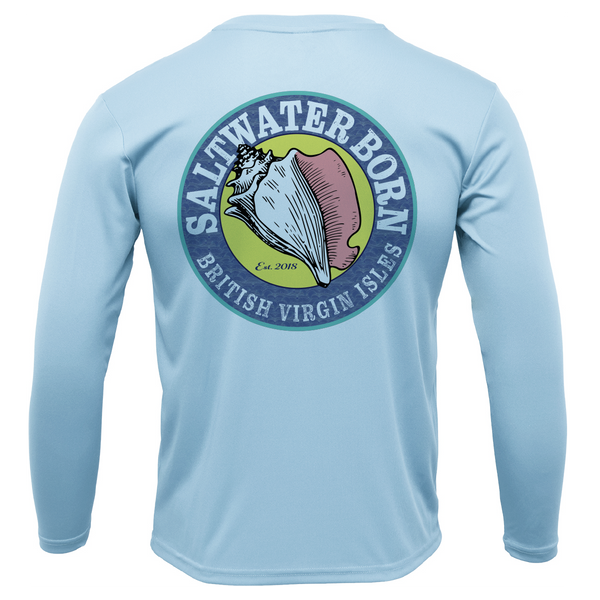 British Virgin Islands Flag Men's Long Sleeve UPF 50+ Dry-Fit Shirt