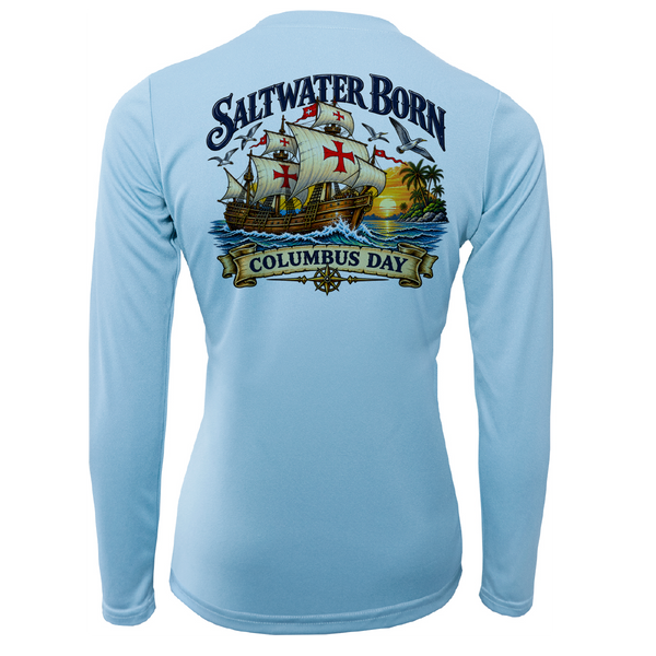 Columbus Day Ship Women's Long Sleeve UPF 50+ Dry-Fit Shirt