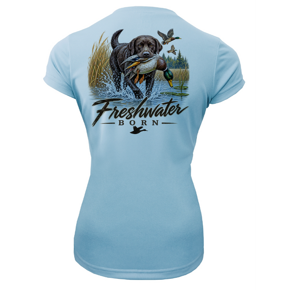 Freshwater Born Marsh Born Women's Short Sleeve UPF 50+ Dry-Fit Shirt