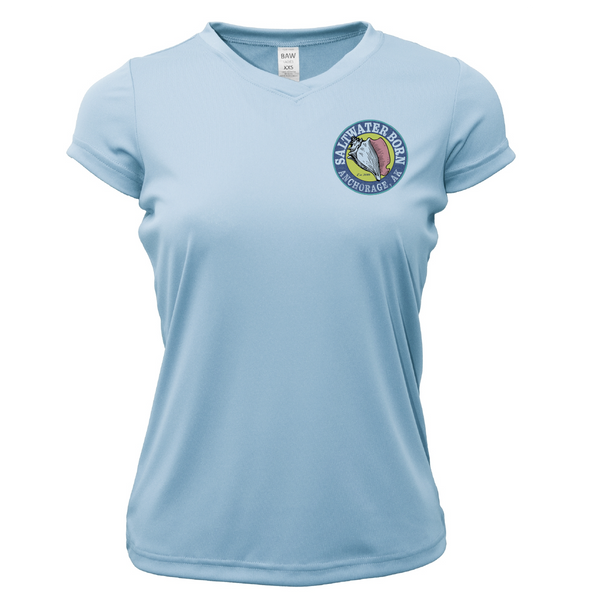 Anchorage, AK Bush Plane Women's Short Sleeve UPF 50+ Dry-Fit Shirt